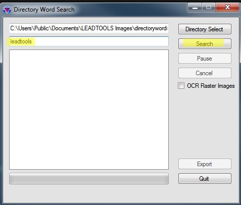 Directory Word Search In Progress