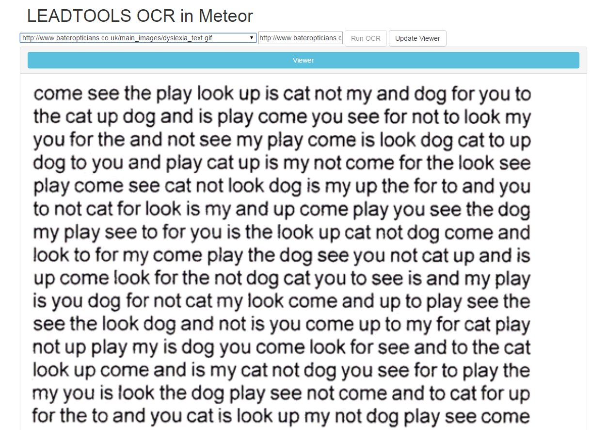 Meteor OCR Demo Screenshot Text from GIF