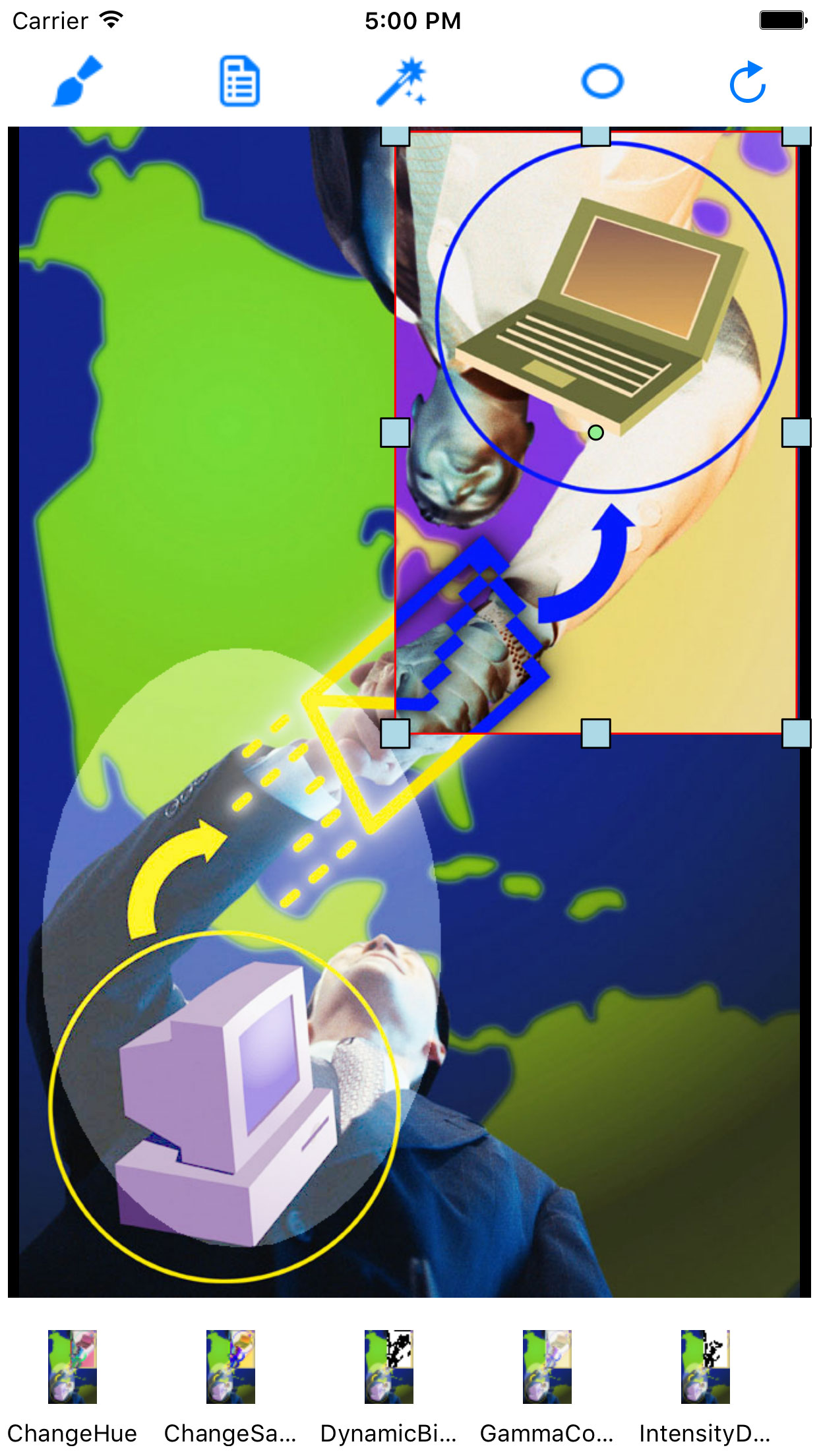 Region Processing Screenshot Region Processing Screenshot