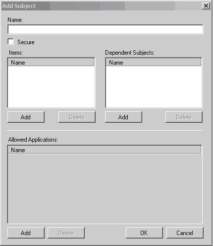  Add Subject Dialog