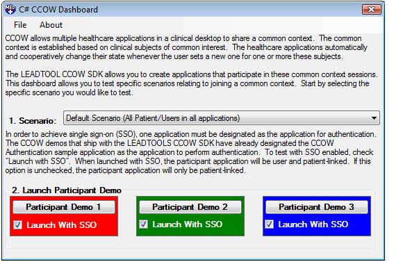 LEADTOOLS CCOW Dashboard Demo