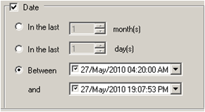 Event Log Date Pane