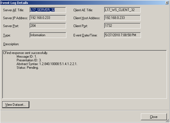 Event Log Detail Dialog