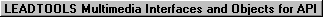 LEADTOOLS Multimedia Interfaces and Objects for API