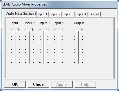 LEAD Audio Mixer Filter property page