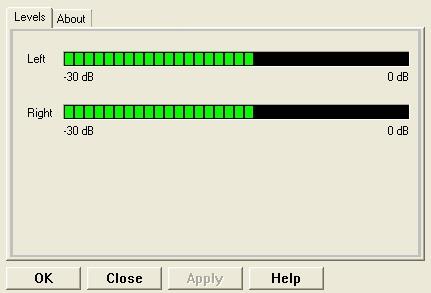 LEAD Audio VU Meter Filter User property page