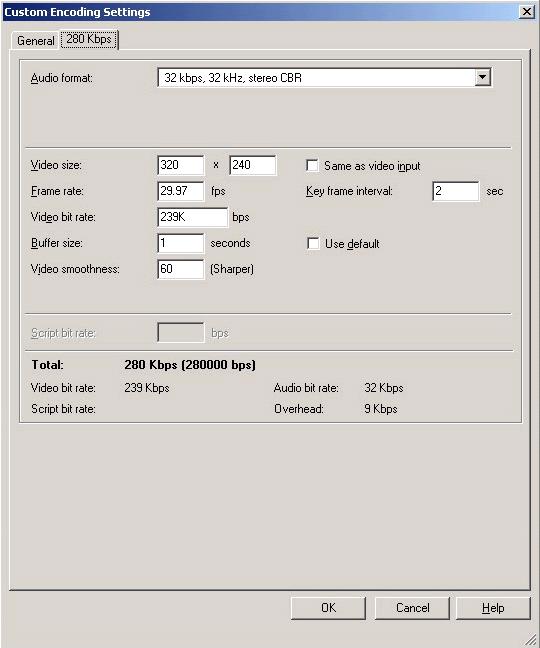 How To Use The H.264 Encoder With The Windows Media Encoder LEAD H.264 Encoder settings