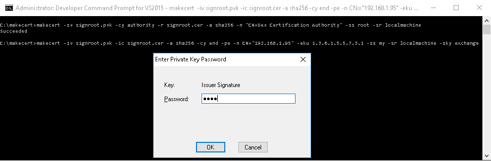 makecert command makecert command