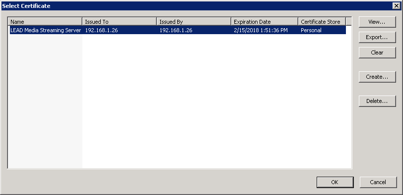 Adding HTTPS Security to the LEADTOOLS Media Server LTMS Set Certificate