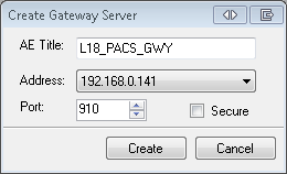 Create Gateway Server Dialog for Storage Server 2.0 Create Gateway Server Dialog for Storage Server 2.0