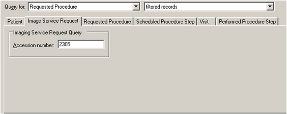 Image Service Request Tab Image Service Request Tab