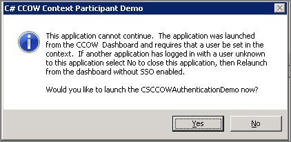 Disabled SSO Dialog