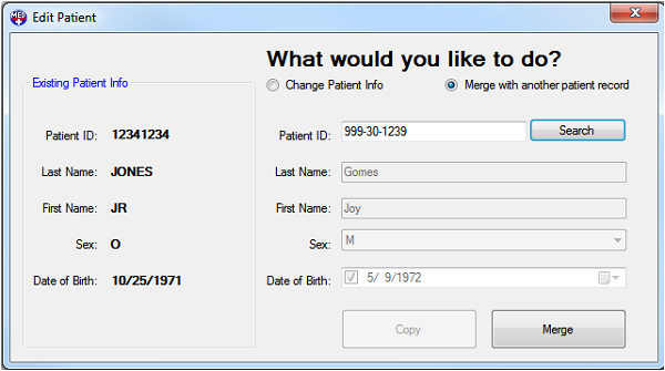 Patient Updater Edit Patient Dialog Merge Patient Updater Edit Patient Dialog Merge