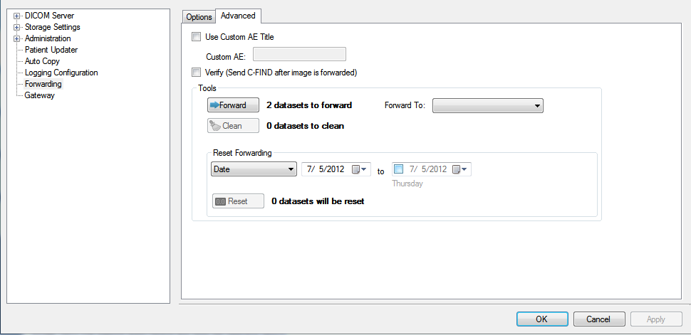 Storage Server Forwarding Advanced Tab Storage Server Forwarding Advanced Tab