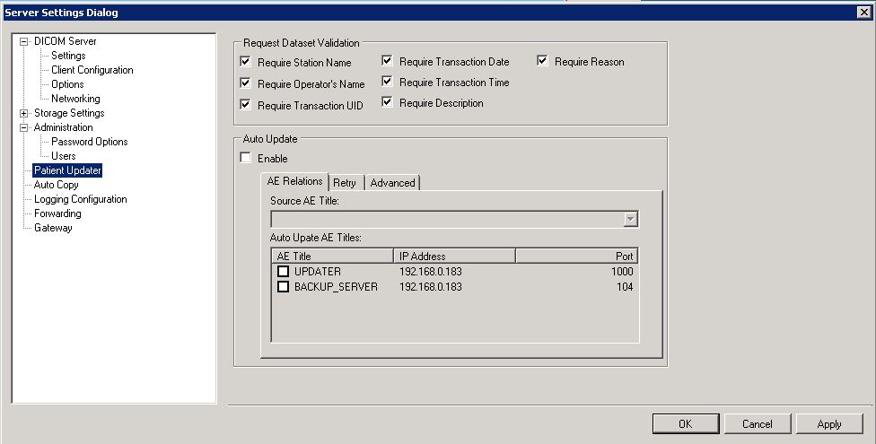 Patient Updater Page Patient Updater Page