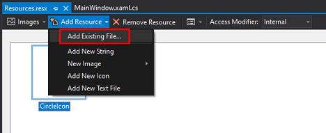 Add Existing Item Add Existing Item