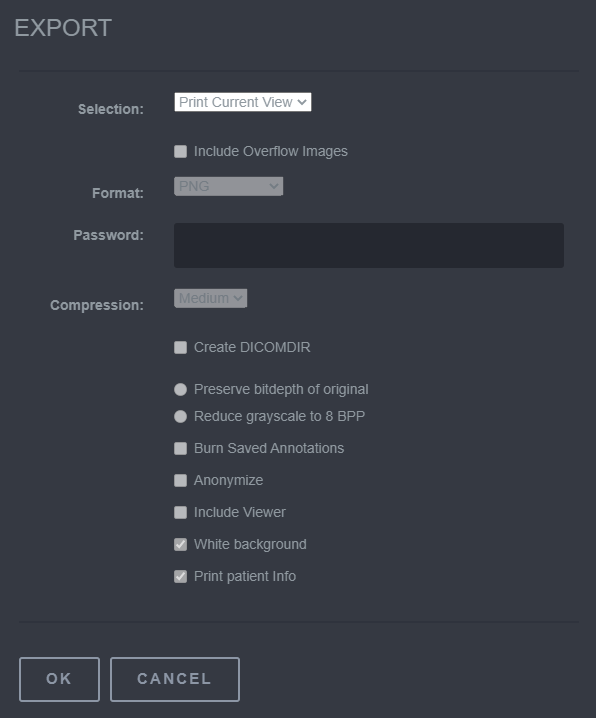 Export Settings