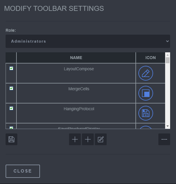 Modify Toolbar Settings