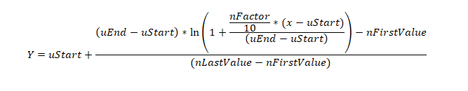 Fill lut logarithmic