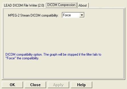 LEAD MPEG2 Compression property page