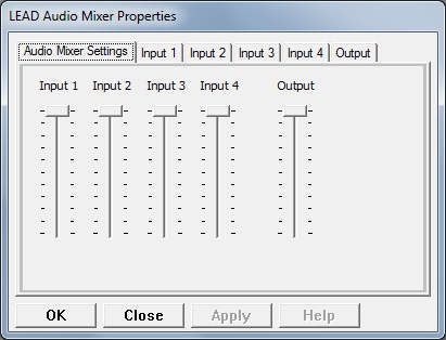 LEAD Audio Mixer Filter property page