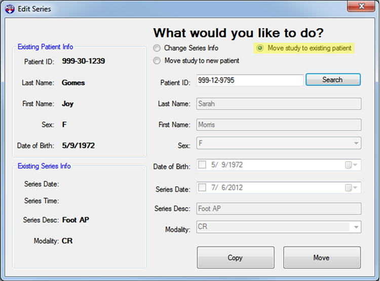 Patient Updater Patient Move Study