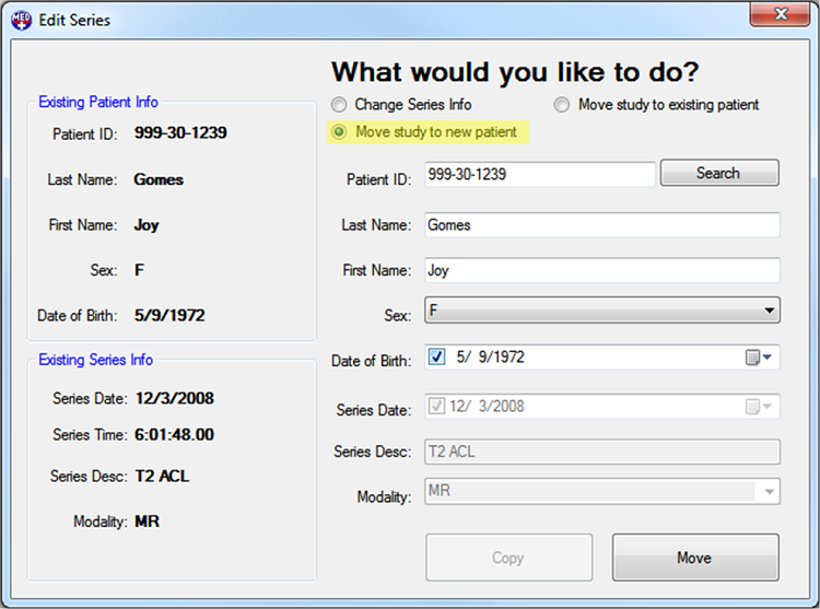 Patient Updater Patient Move Study