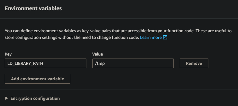 Edit environment variable LD_LIBRARY_PATH