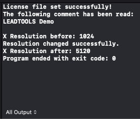 Console display of extracted information.