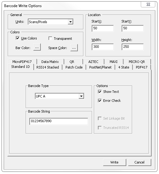 Write Options