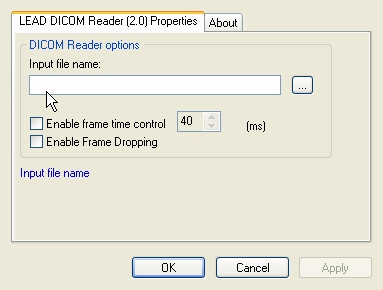 DICOM Reader property page
