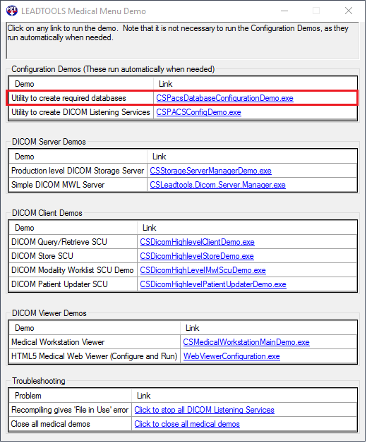 Database Config Demo