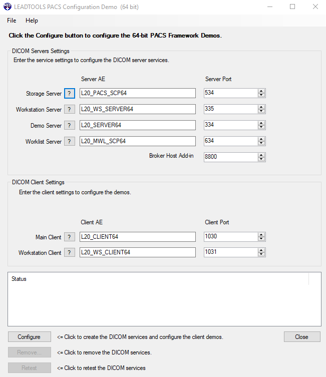 PACS Config Demo