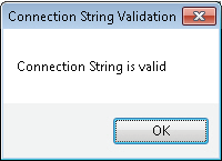 Connection String is Valid
