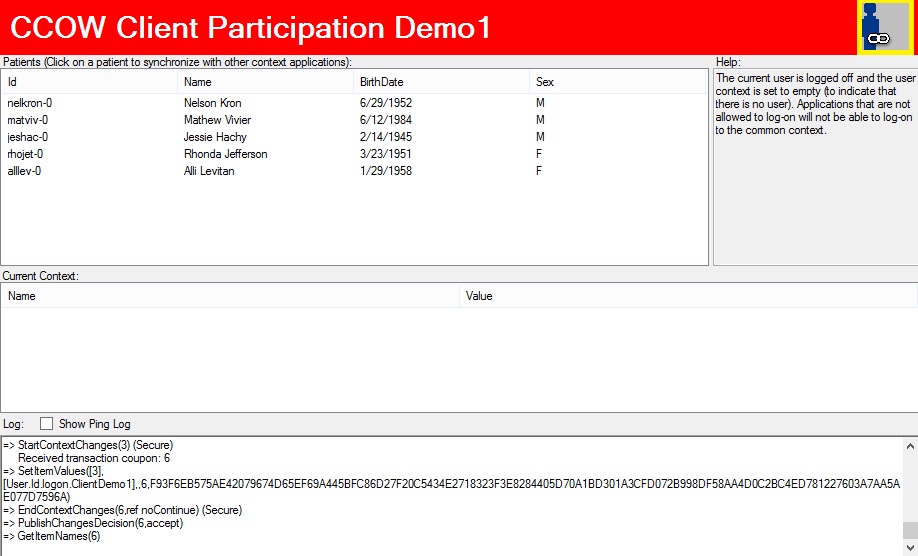 CCOW Connection All Disconnected