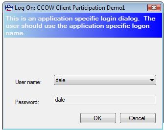 CCOW Demo Login