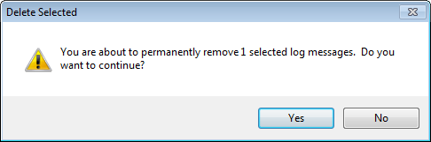 Delete Selected Dialog