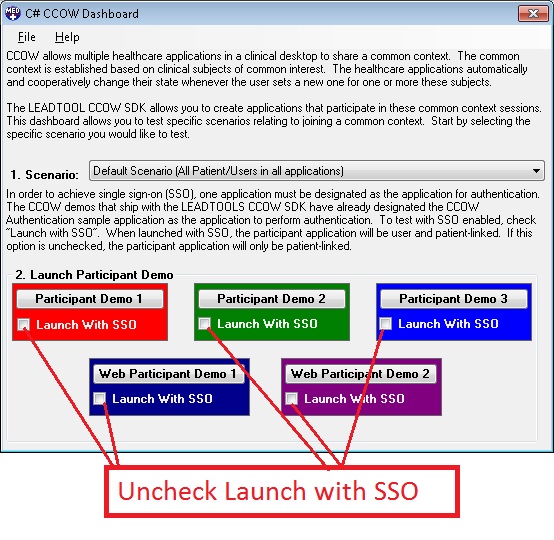 SSO Disabled Context