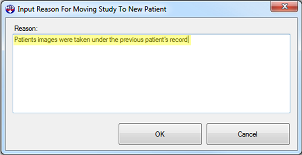 Patient Updater New Patient Move Reason