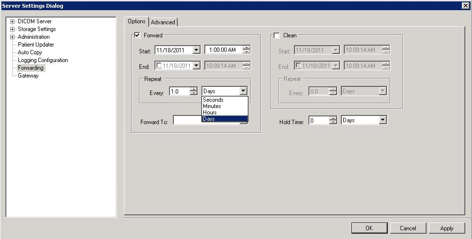 Storage Server Forwarding Options