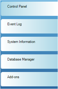 Storage Server Main Window Tabs