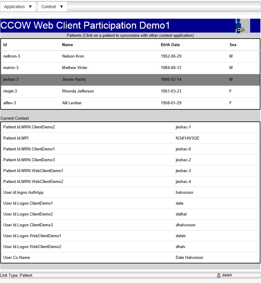 Web Patient Selection Demo