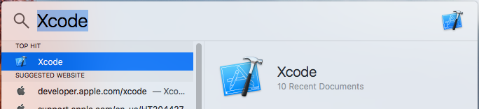 xcodespotlight