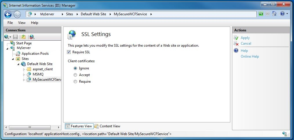 The Require SSL Check Box