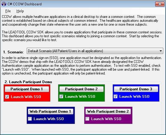 LEADTOOLS CCOW Dashboard Demo LEADTOOLS CCOW Dashboard Demo