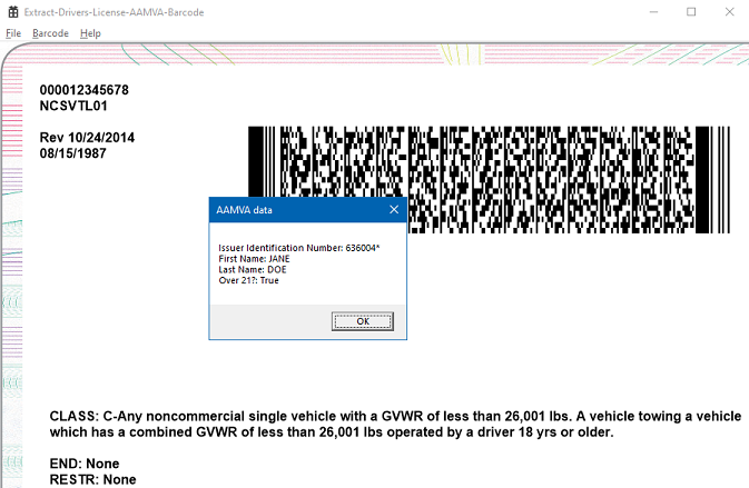 aamva driver license format