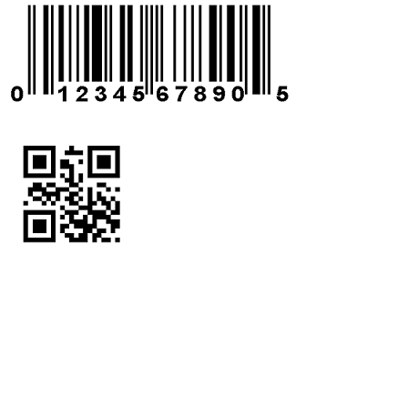 The application runs and writes the specified barcodes