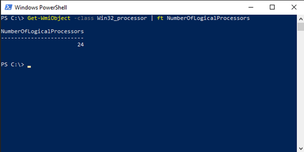 Count of Logical Processors on Premises using PowerShell