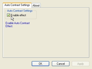 LEAD Video Auto Contrast property page