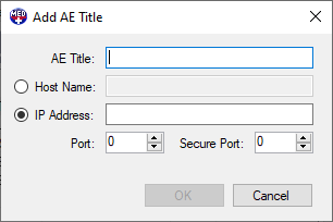 Add AE Title Dialog